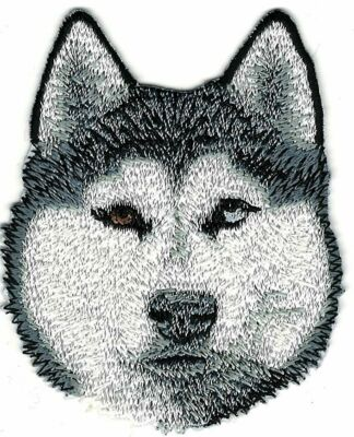 #ad #ad Bi eye Siberian Husky Patch Embroidered Dog Cut out Iron on Sew on 2 3 4quot; in $4.29