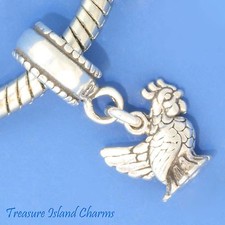 French Hen Chicken 12 Days of Christmas 925 Sterling Silver European Bead Charm