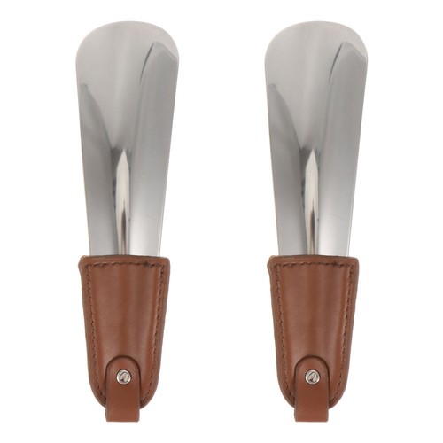 2PCS Kids Shoe Horn Leather Shoehorn Shoes Accessories Portable Shoe Horn