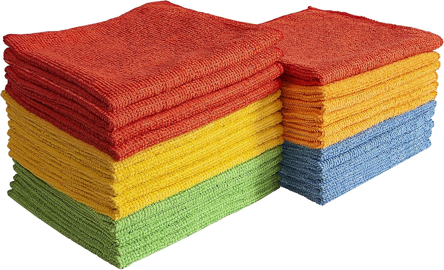 Microfiber Cleaning Cloths for Home, Kitchen, and Auto Detailing, 11.5 by 11.5 I