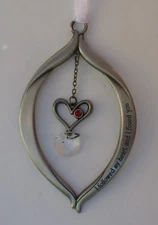W3 I followed my heart and found you ETERNAL LOVE charm message Ornament Ganz