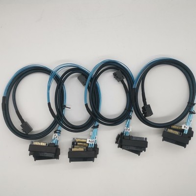 4x Mini SAS HDD SFF-8643 to 4 SFF-8482 Connector with Power Port Hard Drive US