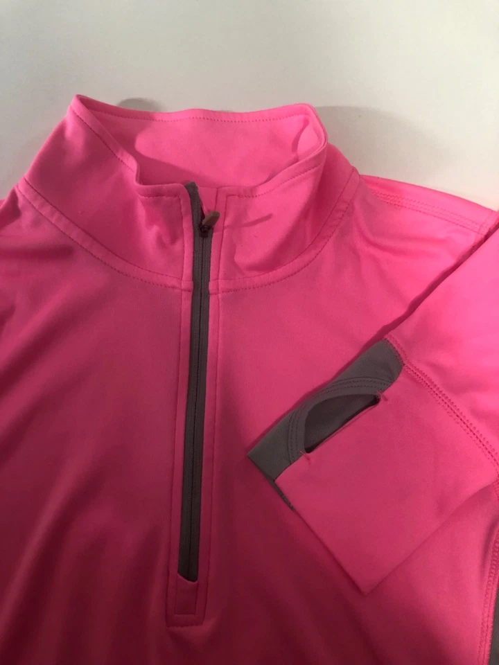 Danskin Now Pink Long Sleeve 1/4 Zip Performance Top Women's Size M Pullover - Image 2 of 4