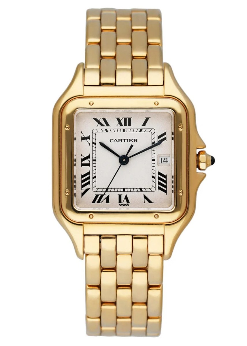 Cartier Panthere 83782747 Large 18K Yellow Gold Mens Watch | eBay