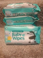 Lot of 5 Baby Wipes. 72 Wipes Each. Fragrance Free. Thick  Velvety
