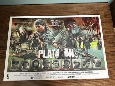 Platoon Mondo 36x24 Poster Vlad Rodriguez Limited Edition Screen Print