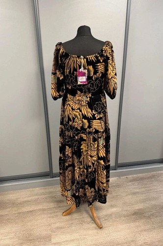 Joe Brown floral Devore night out dress Size 12 brown black BNWT