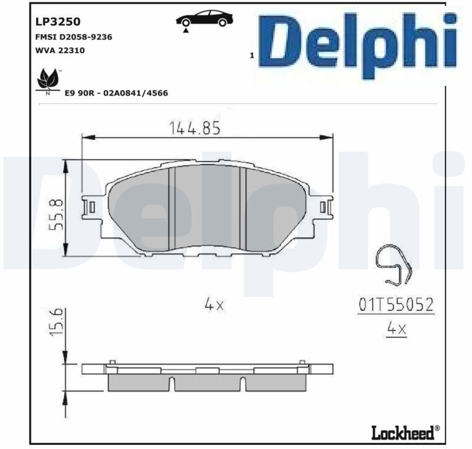 Delphi Bremsbel?Ge Vorne + Zubeh?R Toyota Hilux 8 - Bild 2