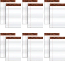 5 X 8 Legal Pads, 12 Pack, the Legal Pad Brand, Narrow Ruled, White Paper, 50 Sh