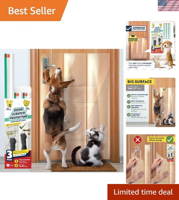 #ad 3 Pack Door Protector from Dog Scratching 3 x 40quot; x 8.2quot; Cat Scratch Door F... $50.75