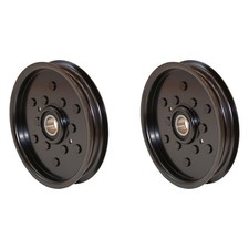 Qty 2: Flat Idler Pulley Fits John Deere Replaces AM106627