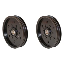 Qty 2: Flat Idler Pulley Fits John Deere Replaces AM106627