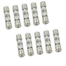 10 Pcs 10A 250V Ceramic Fuse 6x25mm Cartridge Fast Blow Tube for Power