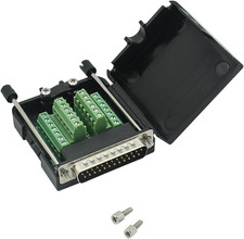 DB25 Breakout Board Solder-Free Male Adapter 25-Pin Port Adapter to Ter