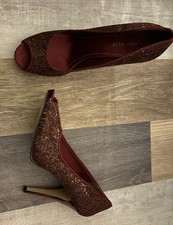 Dark Red Sparkly Pumps