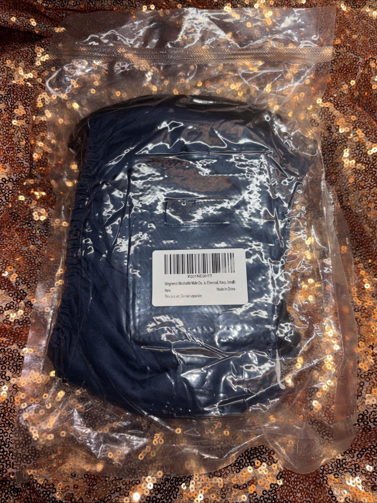 Wegreeco Washable Male Dog Diapers -  Belly Wrap Pack of 3, Size  S Small