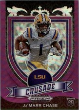 2021 Panini Prizm Draft Picks Prizms Purple Wave #162 Ja'Marr Chase C - FB