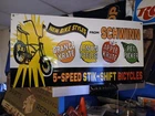 RARE VINTAGE LARGE SCHWINN BICYCLE ADVERTISING HEAVY PORCELAIN METAL SIGN