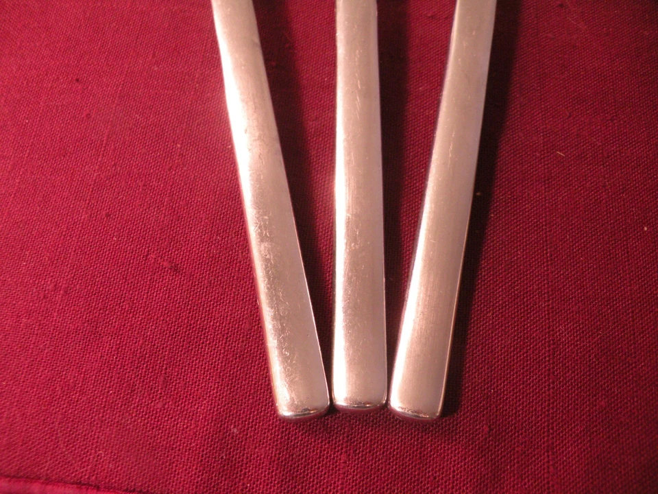 Набор из 3 овальных суповых ложек Oneida USA из нержавеющей стали Vectra 7 1/2 дюйма - Изображение 3 из 4