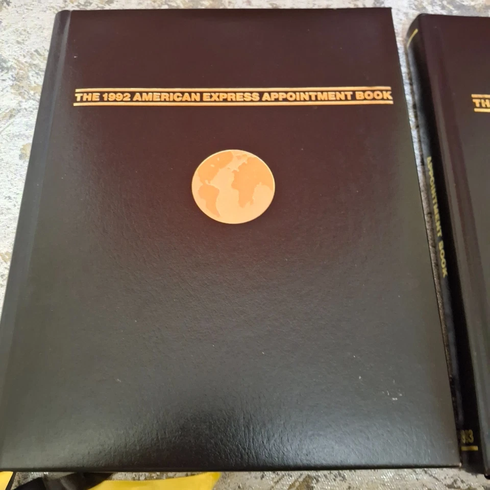 Lote de 5 libros de citas American Express vintage planificador negro 1992-93 1996 Foto 2 de 4