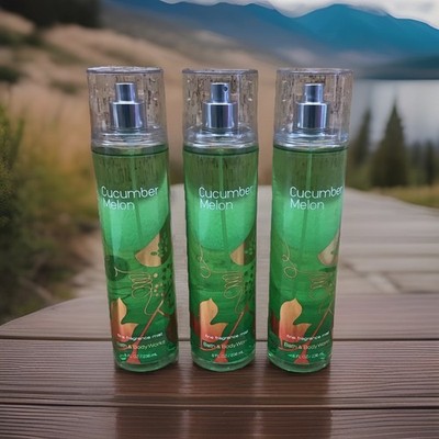 Lot Of 3 Bath & Body Works Fine Fragrance Mists: Cucumber Melon 8 fl Oz New
