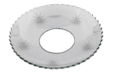 Glas-Kerzenmanschette Sterne (Bobeche - Tropfenfänger) für Kerzen bis Ø 25 mm