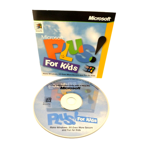 Microsoft Plus! For Kids – Windows 95 - 1997 ADD-ON CD and Manual TESTED WORKS - Picture 2 of 4