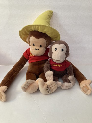 Universal Studios Curious George Cappello Giallo Peluche 22" Scimmia - Mani che Abbracciano - LEGGI - Foto 3 di 19
