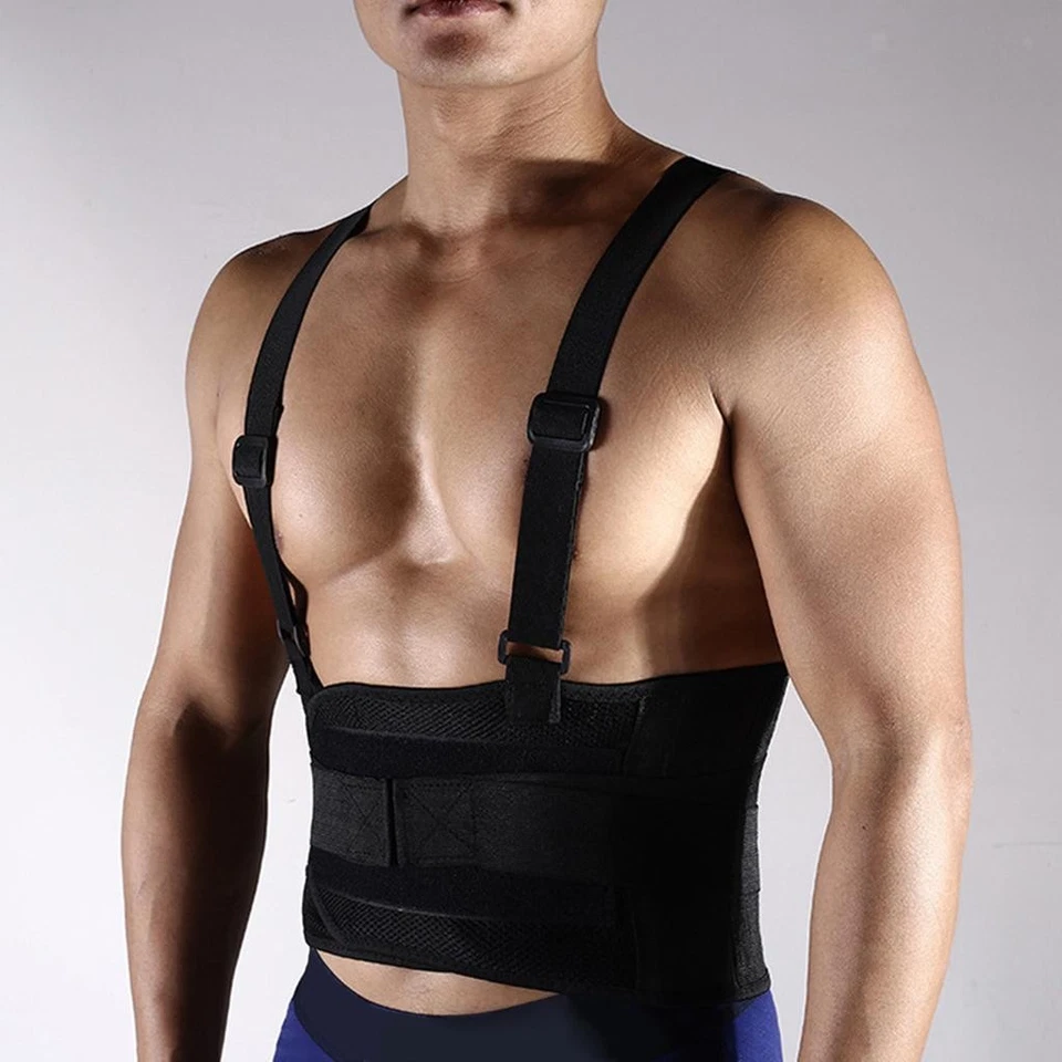 Weight Lifting Training Waist Belt Gym Fitness Lower Back Brace Strap Women Men - Bild 1 von 1