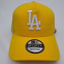 Los Angeles Dodgers New Era 9forty Cap Hat MLB Yellow Mesh Snapback Embroidered