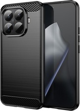 For Xiaomi 15T / 15T Pro Case, Carbon Gel Phone Cover + Glass Screen Protector