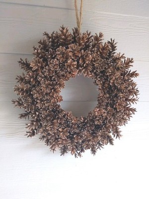 Handmade REAL Eastern White Pine Cone Wreath 