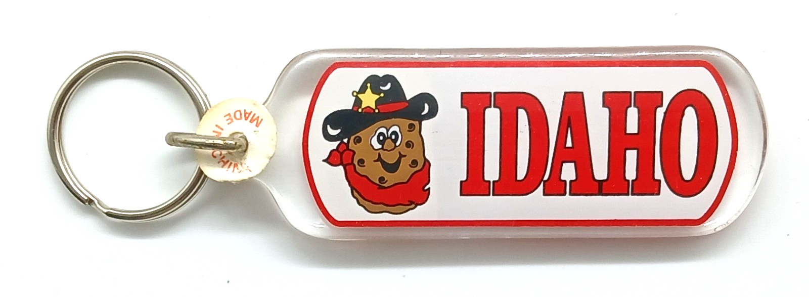Vintage NOS Idaho Potato Sheriff Funny Keychain Keyring