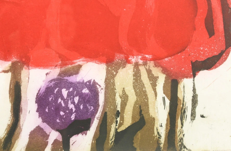 Klaus FUßMANN (1938) Der Garten Tulpen Aquatintaradierung 2/10 E.A.  1992 - Bild 4 von 4