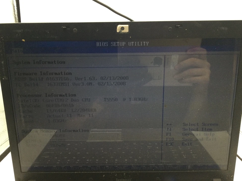 SYSTEMAX MS-16372 - BIOS 靴子 - 英特尔酷睿 2 双 - 2GB RAM - 15 英寸 - 阅读 - BB — 第 2/4 张图片