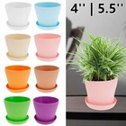 Plastic Garden Plant Flower Seedlings Nursery Pots Saucer Tray Planter StilF