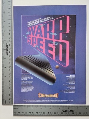 Warp Speed Vintage Accelerator Cartridge Hardware C64 C128 Print Advertisement