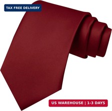 JEMYGINS Solid Color Tie Mens Necktie for Business and Wedding