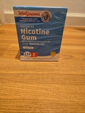 Nicotine Walgreens gum uncoated 4mg 110ct ORIGINal SEALED NEW