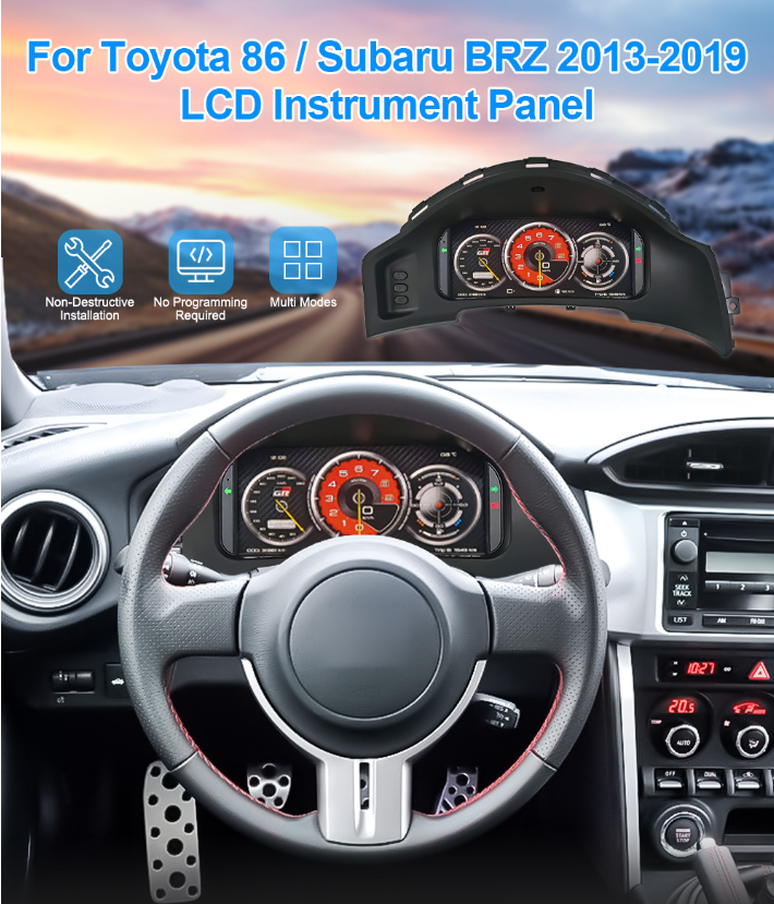LCD Digital Cluster Speedometer Dashboard For Toyota 86/Subaru BRZ
