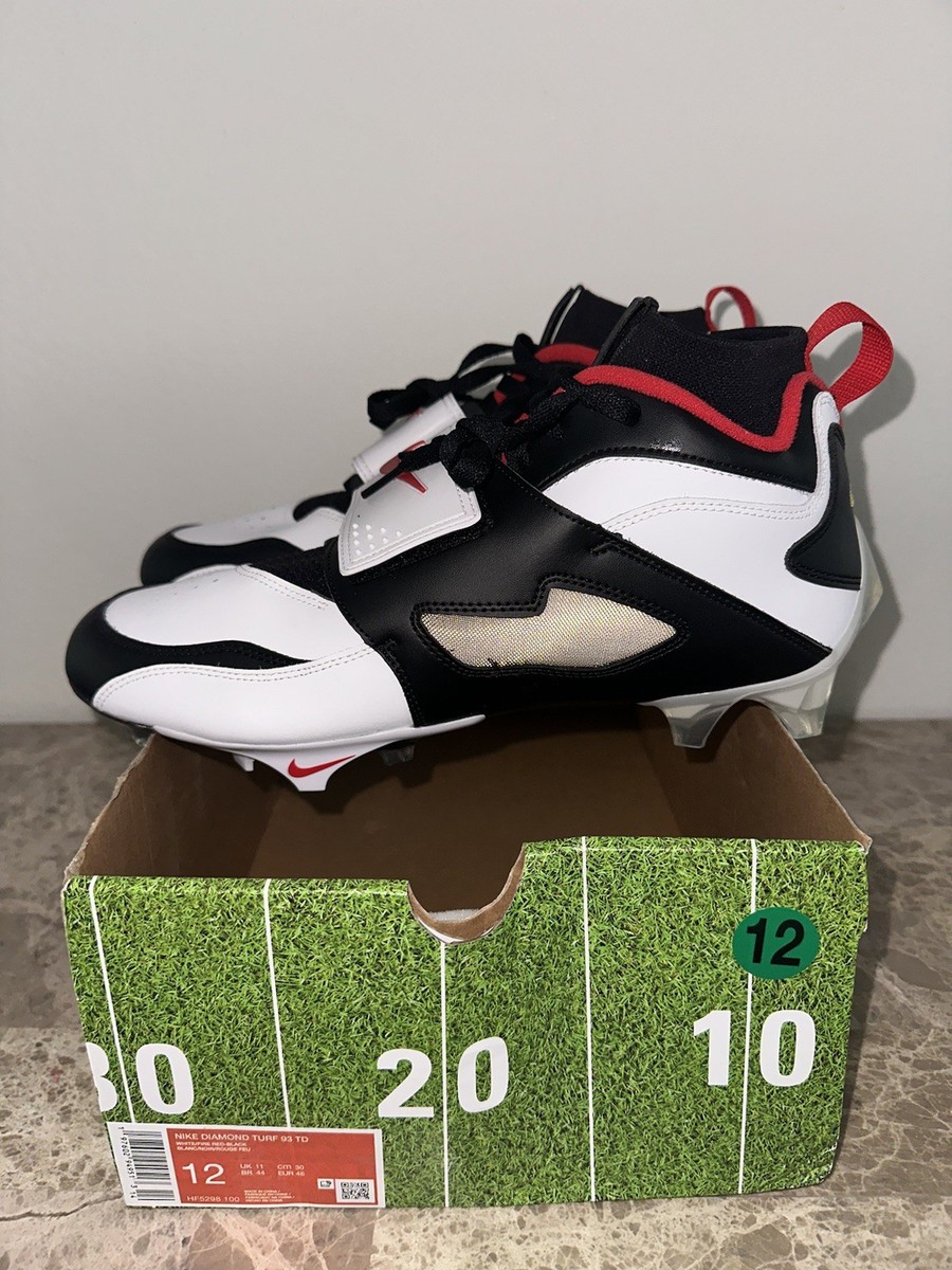 Nike Diamond Turf 93 TD Cleats 49ers Deion Sanders HF5298-100 Men Sizes The Nike Diamond Turf 93 TD 49ers is Available Now main image 4