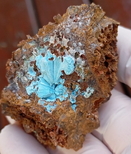 Shattuckite goethite and quartz - Tantara mine DRC Congo - Picture 6 of 12