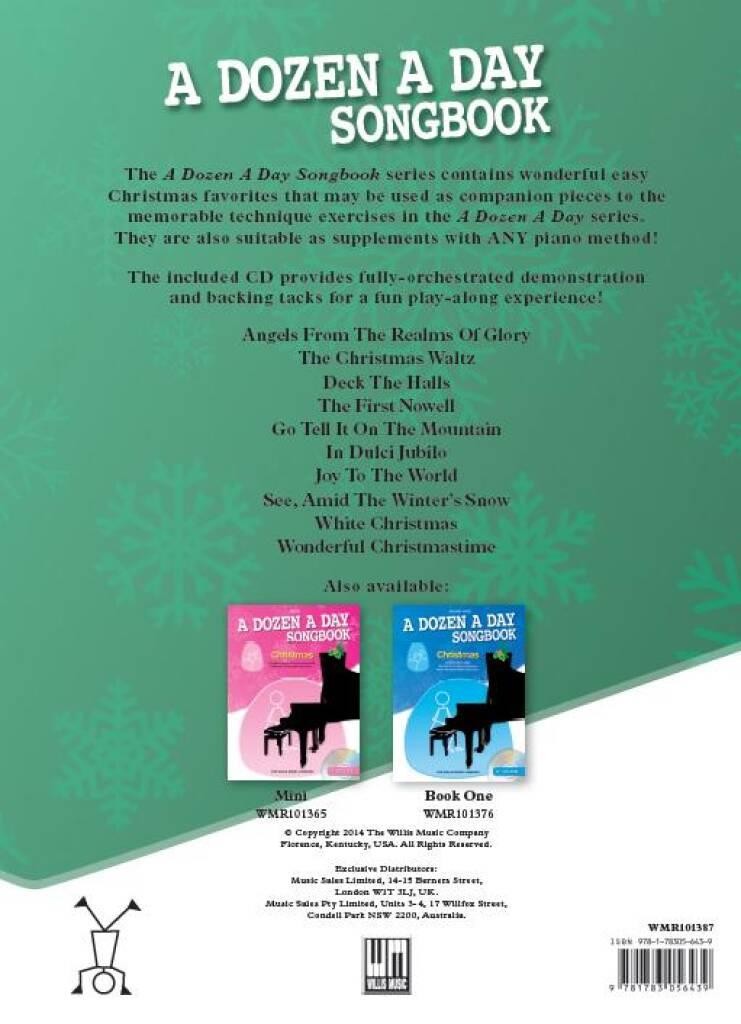 A Dozen A Day Songbook: Christmas (Book Two) Book and CD Piano Willis Music - Image 3