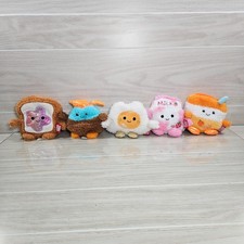 Kellytoy Bum Bumz Lot of 5 Plush Stuffed Animal Toys Timothy Toast James Orange