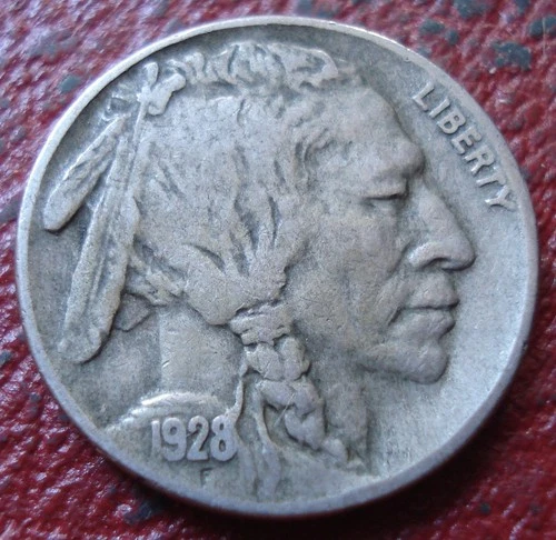1928-S BUFFALO NICKEL IN FINE-VF CONDITION