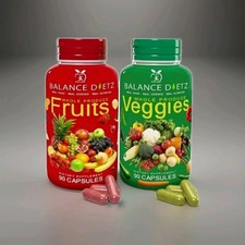  Fruits and Veggies Supplements, 90 Fruit Capsules and 90