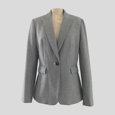 J Crew Black White Houndstooth Business Office Peplum Blazer Jacket Women's 8