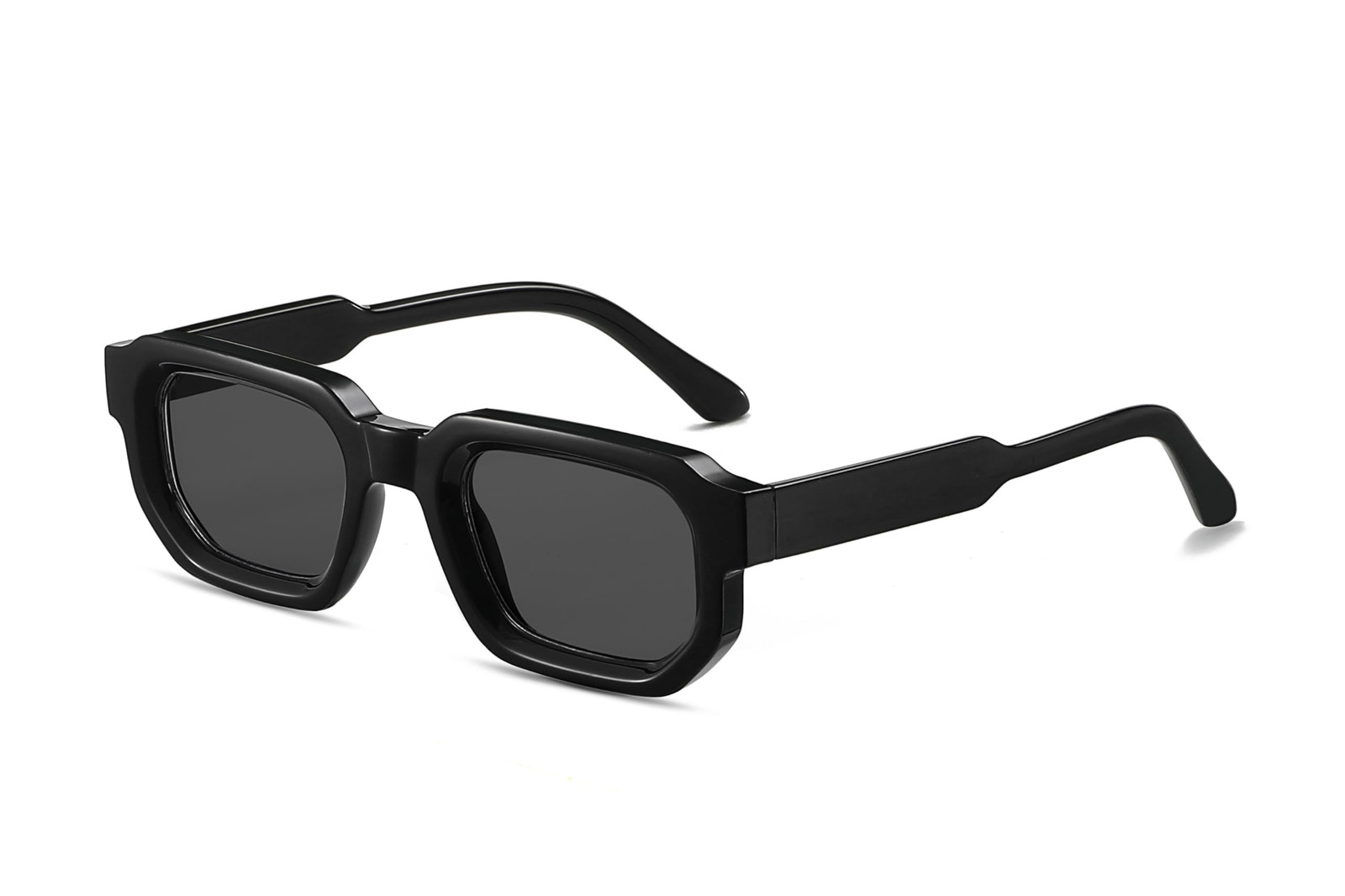 Retro Rectangle Vintage Sunglasses for Women and Men 90s Square Frame Style