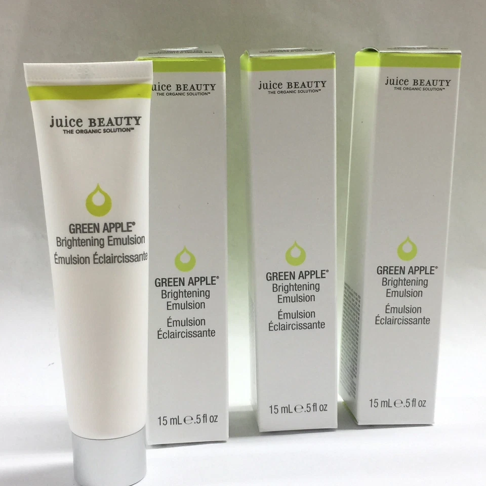 4 JUICE BEAUTY Organic Green Apple Brightening Emulsion.5oz each    New with box - Image 2 of 4