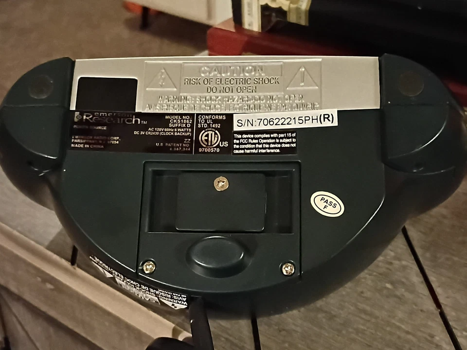 ПРОВЕРЕННЫЙ винтажный Emerson Research SmartSet AM/FM двойной будильник CKS1862 - Изображение 2 из 3